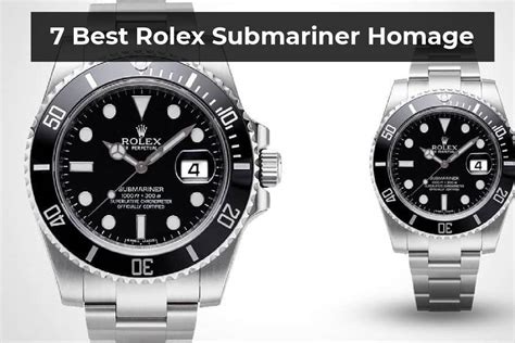 best rolex submariner homage watches|best Rolex Submariner look alike.